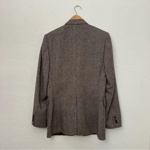 Vintage 70s Johnny Carson For Weise’s Blazer Jacket Brown Tweed Mens Size 38 - Picture 3 of 11